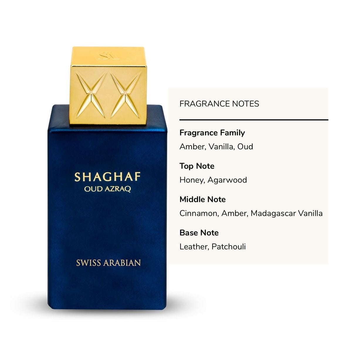 Swiss Arabian Shaghaf Oud Azraq Limited Edition EDP 75ml Unisex Perfume